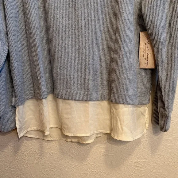 💎💎💎BOGOHO 💎💎💎Women's Blue Sweater with White Collar-XL - Picture 3 of 11